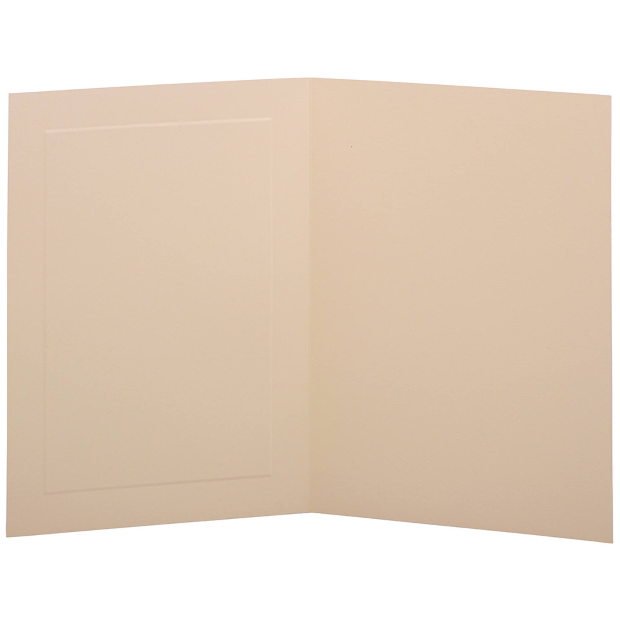 JAM Paper A7 Strathmore Ivory Wove Panel Fold Over Cards